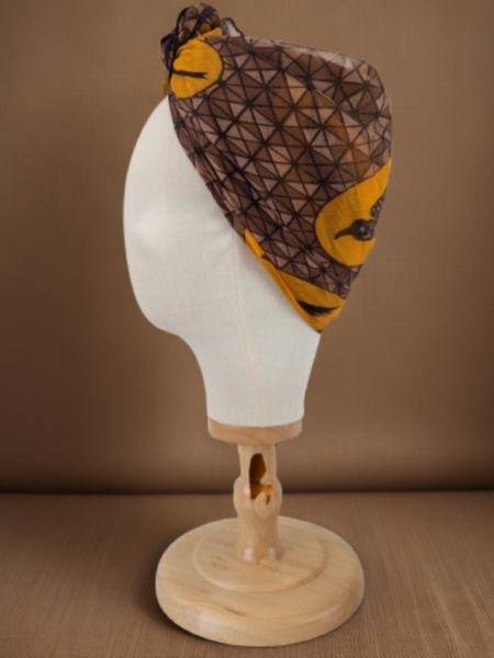Bon’wax voilage géométrie marron
