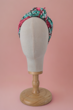 Bon’wax satin de soie vert et rose