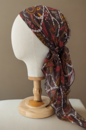 Bon’wax voilage fleur marron