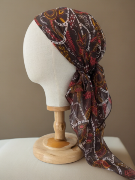 Bon’wax voilage fleur marron
