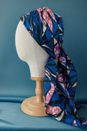 Bon’wax satin de soie bleu