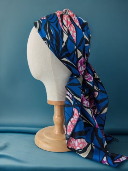 Bon’wax satin de soie bleu