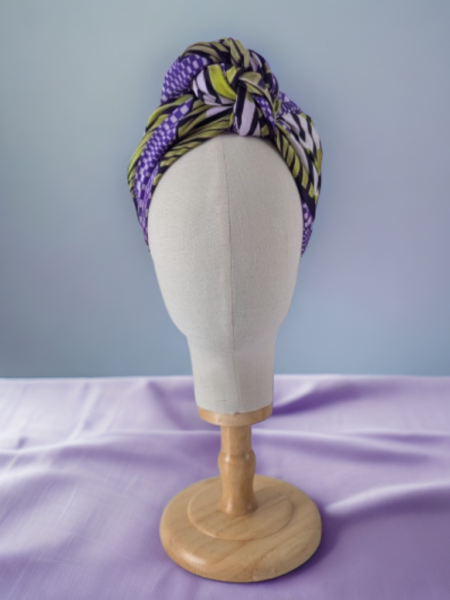 Bon’wax satin de soie vert et violet